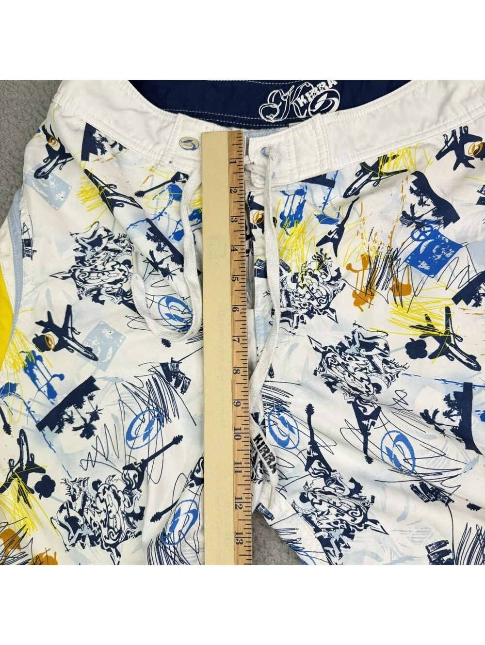 Vintage Kirra Board Shorts Size 31 Y2K 90s 10” Drawstring Surf Skate